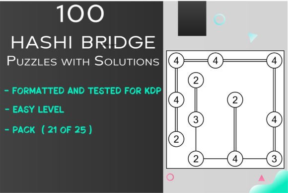 100 Easy HASHI Bridge Puzzles 21 of 25
