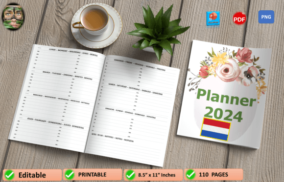 2024 Planner Netherlands Language for KDP Success