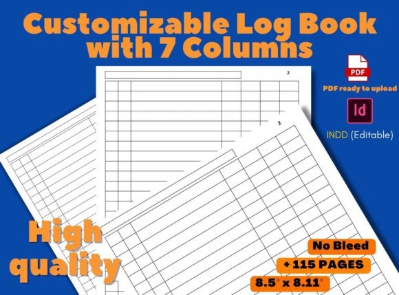 Designer’s Customizable 7-Column Log Book