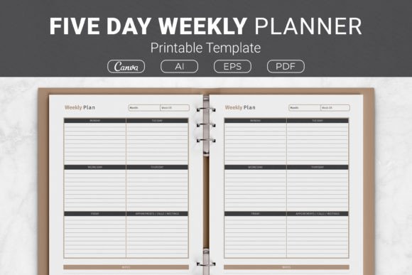Five Day Weekly Planner
