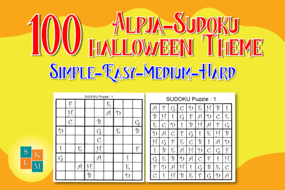Halloween Theme Letter-Sudoku: Spooky Puzzles for Creative Game Designers, Educators, and KDP Publishers