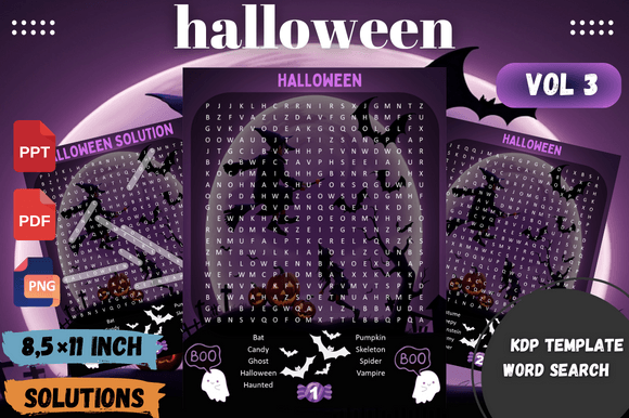 HALLOWEEN WORD SEARCH VOL 3: A Complete KDP Interior Solution for Profitable Publishing