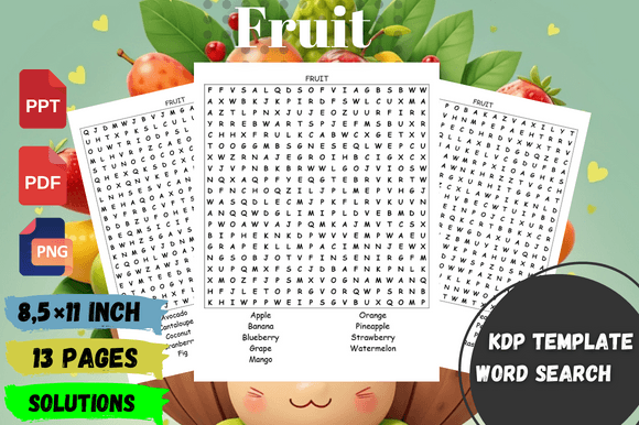 How Fruit Word Search Puzzles Can Boost Your KDP Business and Delight Customers