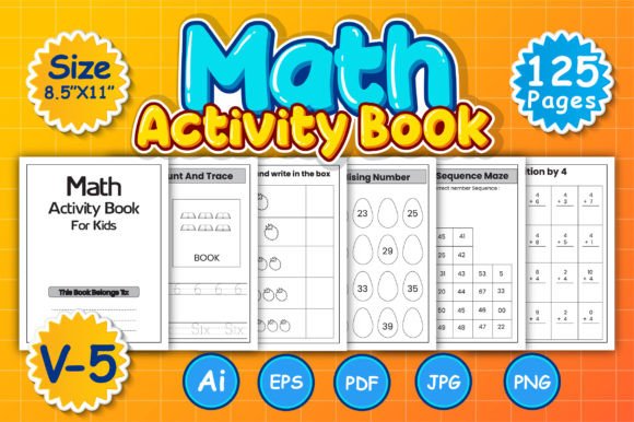 Math Activity Book for Kids V-5