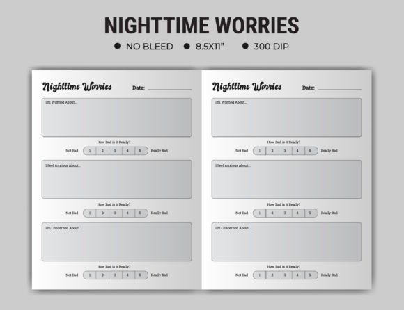 Nighttime Worries Printable Notebook