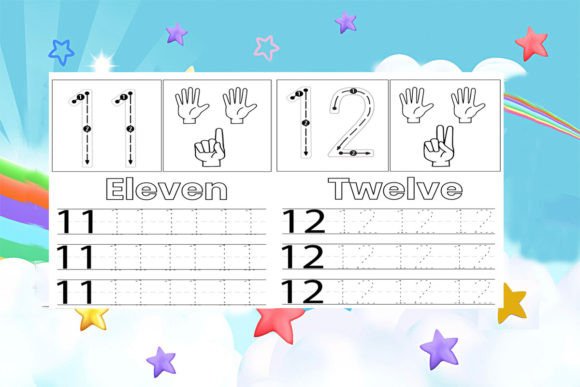 Number Tracing Pages 11–12 for Early Learning