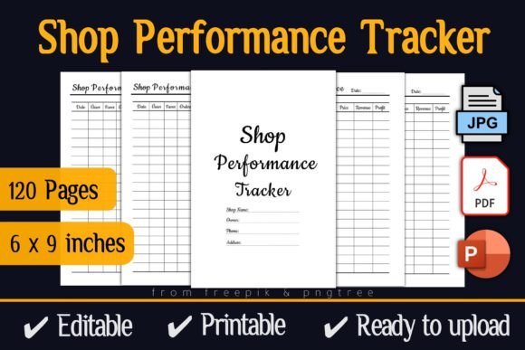 Shop Performance Tracker: KDP Interior & Printable Solution