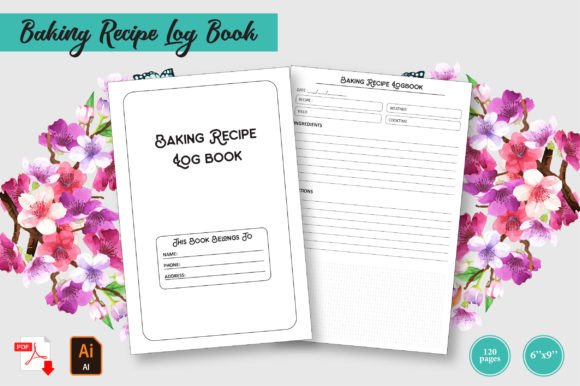 Structured Baking Recipe Log Book KDP Interior